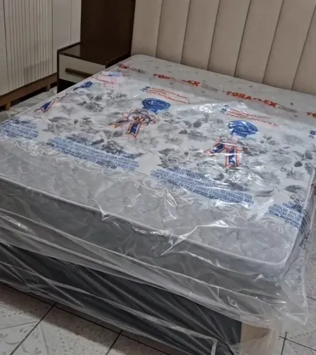 Base Box Com Colchão Casal D33 (Produto Novo)