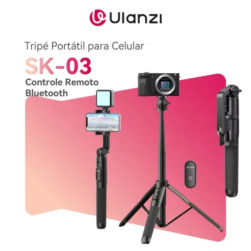 ULANZI SK-03 Tripé Bastão de Selfie 162cm