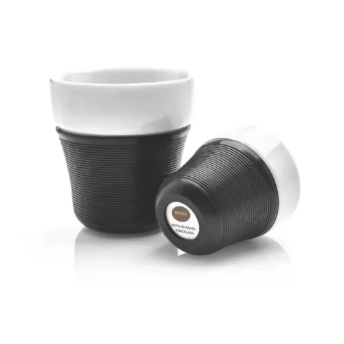 Copo Café Porcelana Luva de Silicone Pressca 150 ml