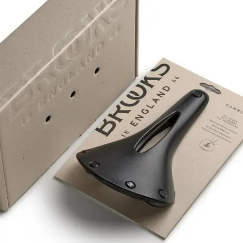Selim Bicicleta Brooks C17 Cambium Carved Preto Impermeável (Usado)