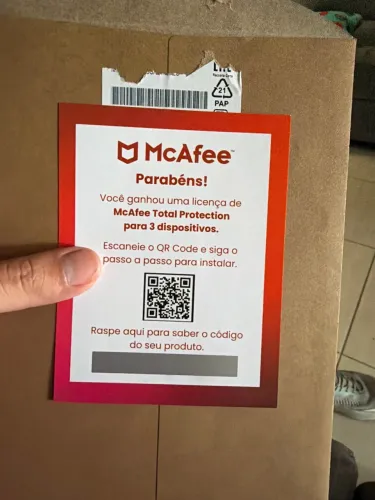 3 messe de MCAFEE segurança pra seu computador pode conectar até 3 dispositivos