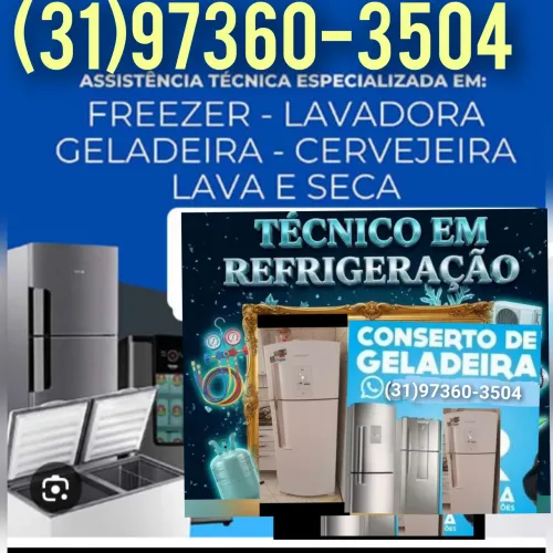 Geladeira freezer frigobar  recarga de gás 