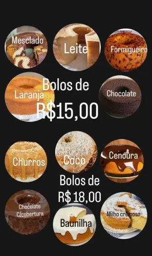 Bolos caseiros a partir de 15:00