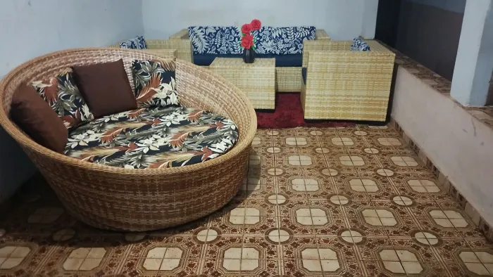 Conjunto de sofá alto padrão de área externa 
