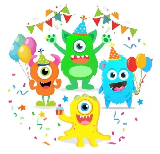 Painel de festa monstrinhos 
