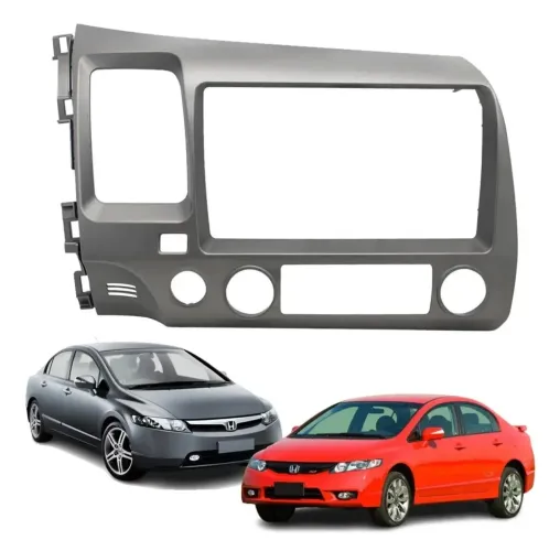 Moldura 9 polegadas New Civic 2007 2008 2009 2010 2011