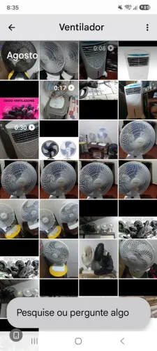 Ventilador funcionando valor apartir de 80