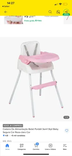 Cadeirinha alimentação