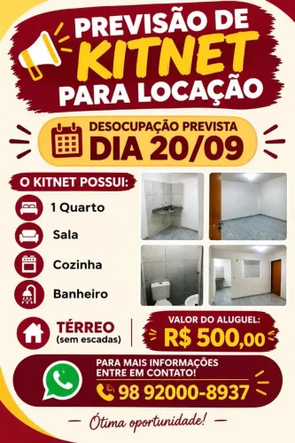 Aluga-se Kitnet no Jordão Próximo ao Mateus do João Paulo