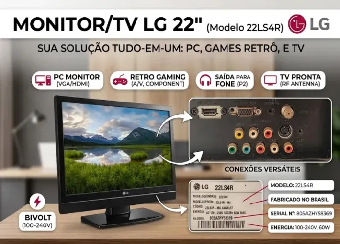 MONITOR TV 22 LG