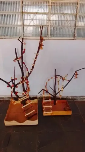 Poleiro natural para calopsitas