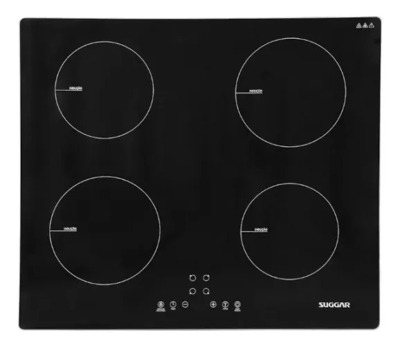 Fogão Cooktop De Indução 4 Zonas De Aquecimento Suggar Cor Preto