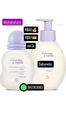 Kit Mamãe e Bebê Natura - Dois produtos