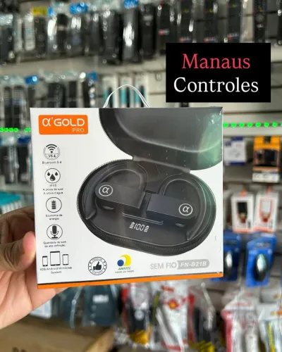 Fone Sem Fio Intra Auricular FN-B21B Bluetooth 5.4 