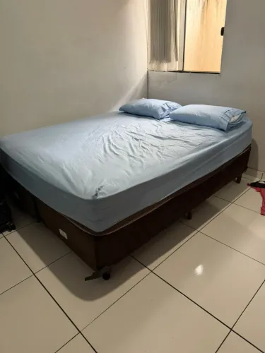 CAMA BOX QUEEN + COLCHÃO MOLAS ENSACADAS