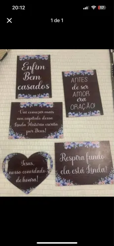 Casamento plaquinhas