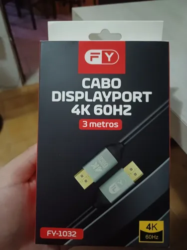 Cabo displayport 4k 60hz 1080p 144hz 3 metros