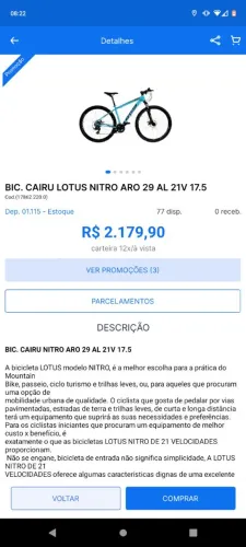 Bicicleta cairu lótus nitro aro29