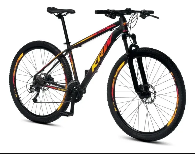 Bicicleta Aro 29 Krw Alumínio 24 Vel Freio A Disco Suspensão Dianteira X42