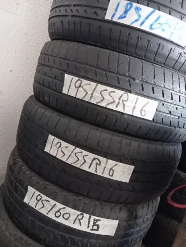 Pneus 195/55 aro 16 no precinho! (Cada)