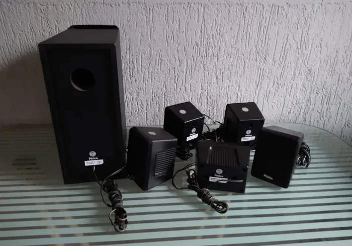 Kit 5 caixas de som com subwoofer