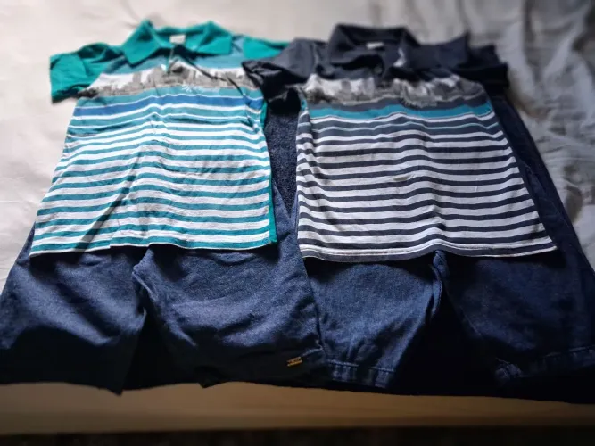 Kit 2 conjunto infantil Gola apolo e Bermuda Jeans