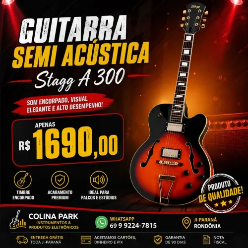 Guitarra Semi Acústica Stagg A 300