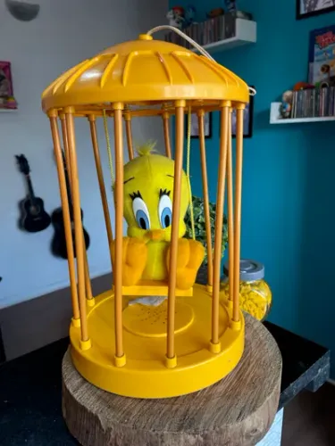 Piu Piu Na Gaiola Brinquedo Vintage Warner Bros 1998 FUNCIONANDO