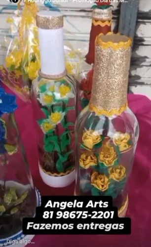 Artesanato em garrafas e jaros
