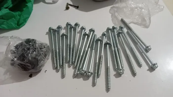 Kit parafusos de fixação para telha de fibrocimento/brasilite