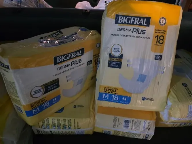 Fralda BigFral DermaPlus - Tamanho M - 18 und - R$ 3,05 a tira