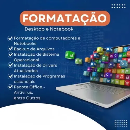Formatação e manutenção de computadores e notebooks