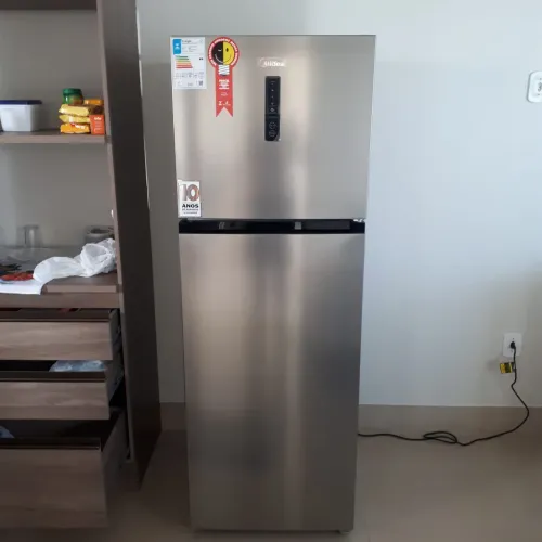 Geladeira Midea 347 litros MD-RT468MTA041 Inox 127V <br><br>INOX 110V<br>