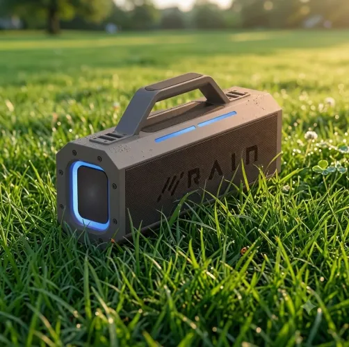 Caixa de Som Bluetooth Rain R49, Bateria 18.000mAh e Resistente À Água