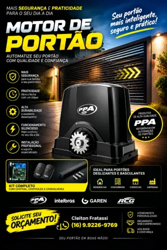 Motor de Portão PPA (Abri e Fecha Via Aplicativo)