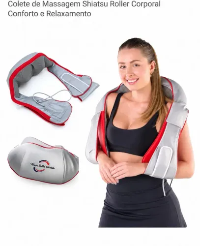 Colete de Massagem Shiatsu Roller Corporal - Conforto e Relaxamento