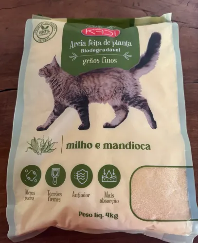 Areia higiênica para gatos