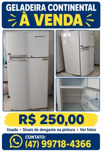 Vendo Geladeira usada funcionando perfeitamente (contato: 47- *