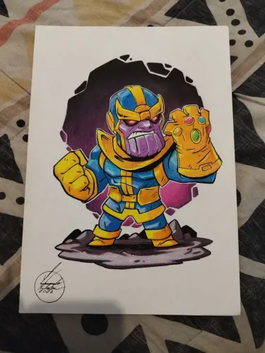 Desenho Personagem Thanos em miniatura