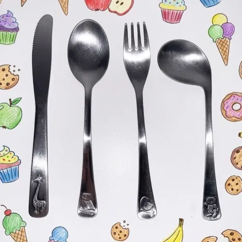 kit antigo talheres infantil tramontina aço inox