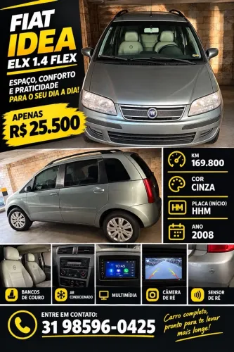 Fiat Idea ELX 1.4 MPI Fire Flex 8V 5P 2008