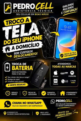 TROCO SUA TELA OU BATERIA A DOMICÍLIO