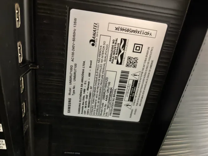 Tv Samsung UN50RU7100G (50? 4K, linha RU7100)