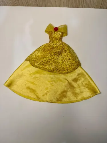 Vestido da Bela para Boneca 30 cm - Princesa Disney