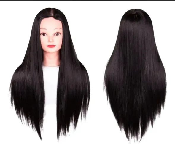 Cabeça com cabelo sintético para treino nova nunca usada.