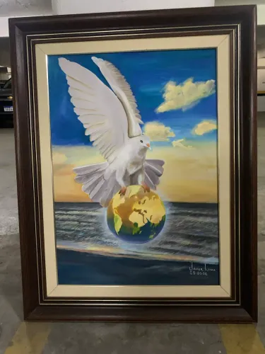 Quadro: A Paz (71 x 90cm). Artista: Janer Lima