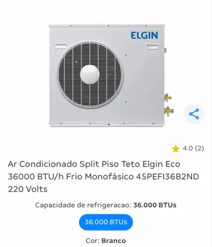 Vendo ar-condicionado 36.000 mil btus 