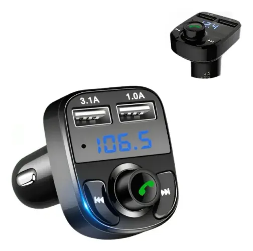 Adaptador Bluetooth Carro Universal Transmissor FM Rádio MP3 Carregador Automotivo