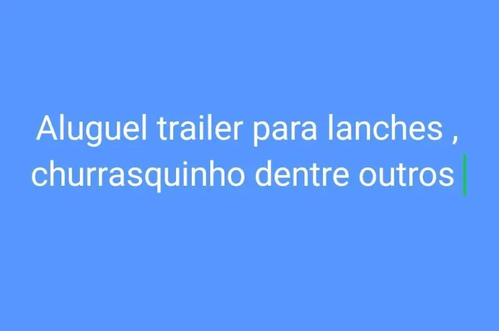 Trailer aluguel