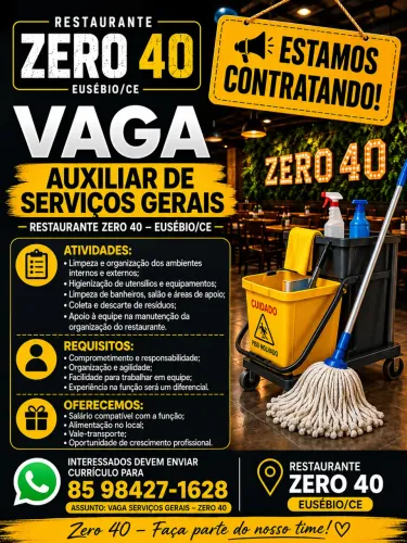 Vagas serviço gerais 